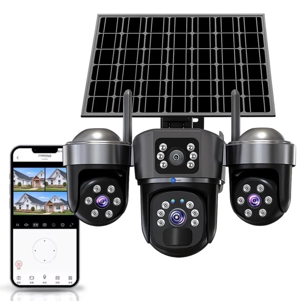 Maizic Smarthome UltraGenie Max 5MP×3 UHD Triple Lens/Screen Triple PTZ 4G